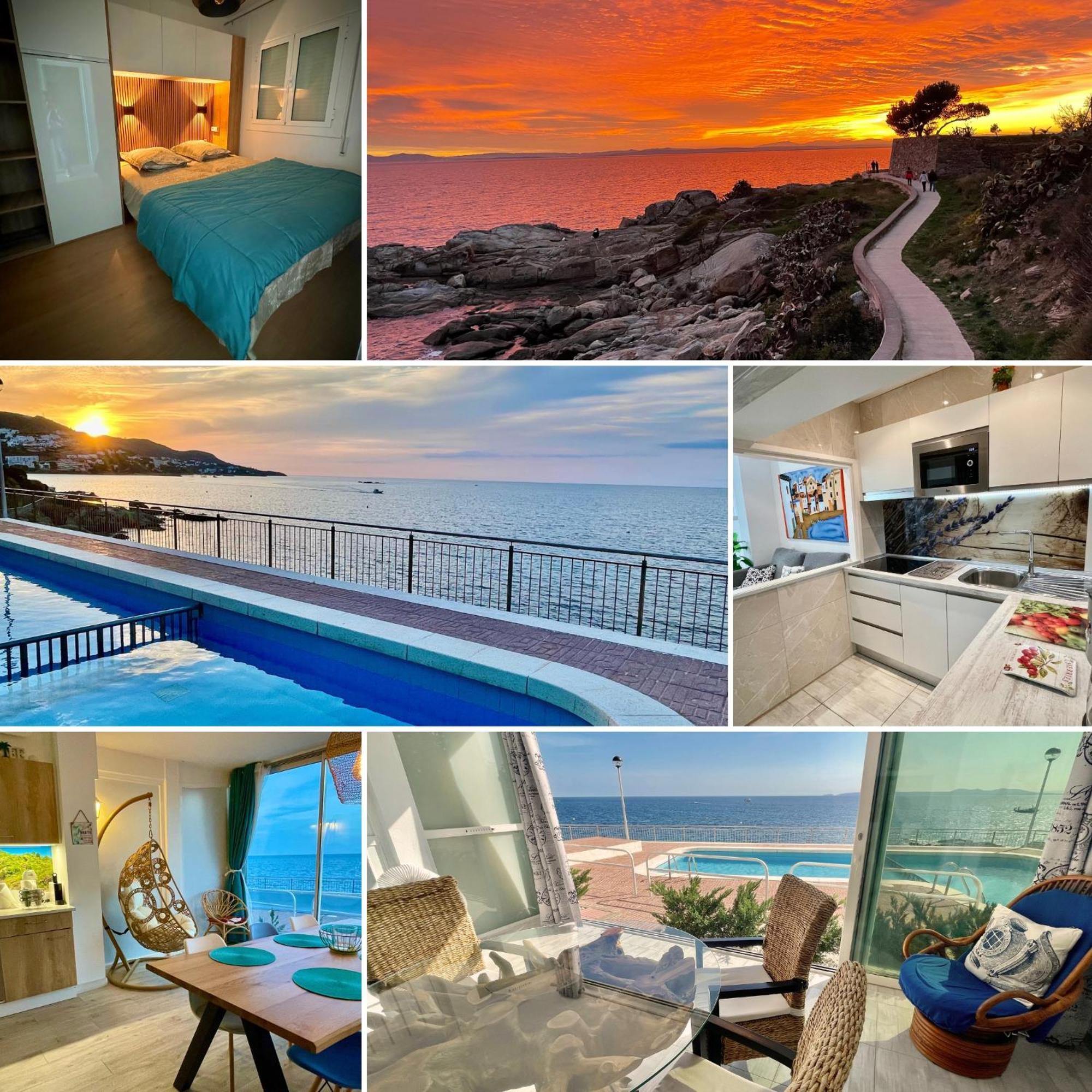 Magnifique Appartement En Front De Mer, Caneylles Rosas Exteriör bild